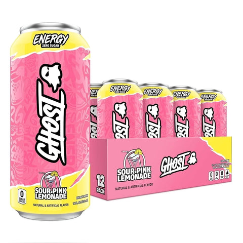 Ghost Energy Sour Pink Lemonade (12 x 500ml)