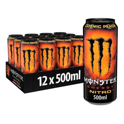 Monster Energy Nitro Cosmic Peach 12 x 500ml tray energiedrank