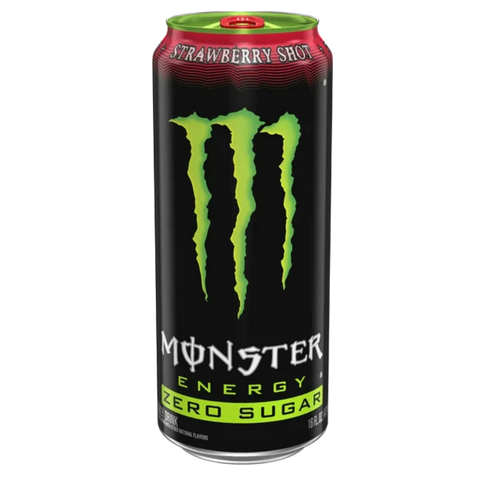 monster energy strawberry shot zero sugar 473ml blik energiedrank